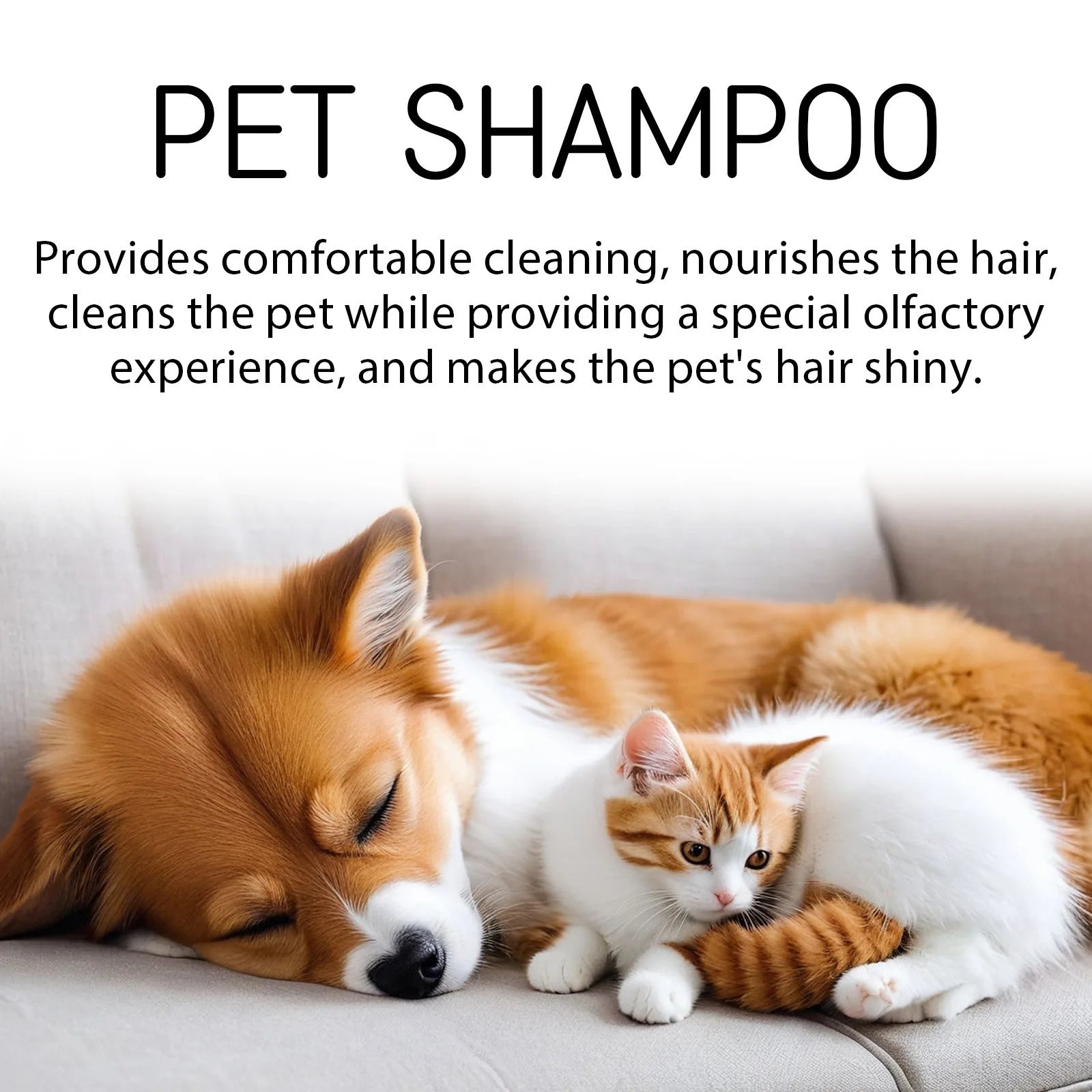 Pet Wash Shampoo Dogs Hair Soften Dirts Mites Removal Flea Killer Dog Shampoo