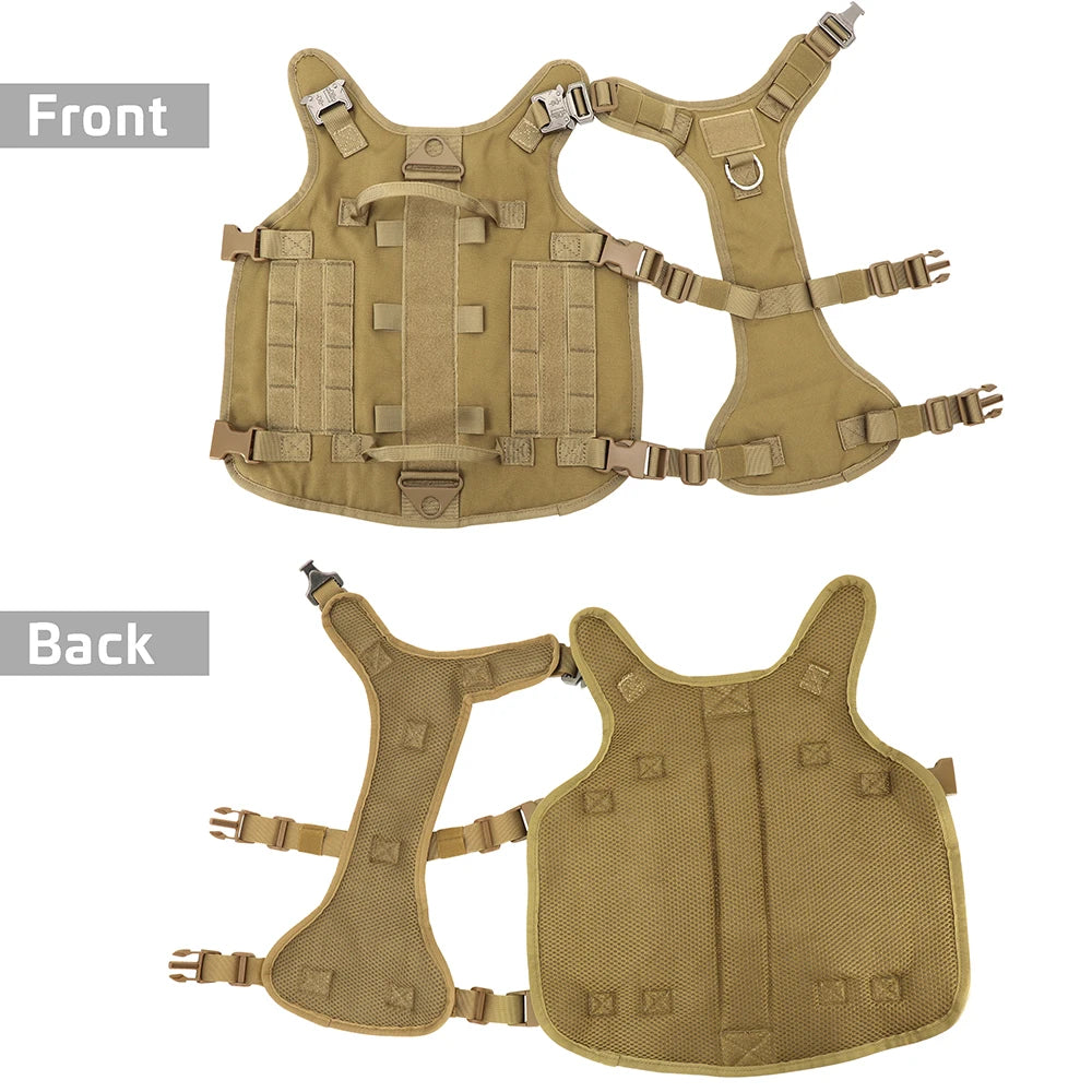 Durable Tactical Military Dog Harness Strong Nylon Pet Vest Working Dog
