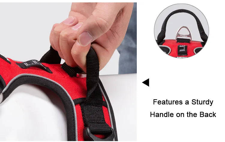 Truelove Pet Reflective Nylon Dog Harness No Pull Adjustable Dog Vest