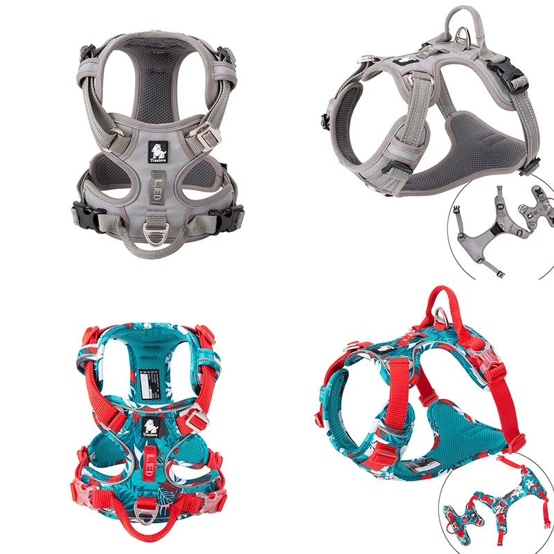 Truelove Pet Reflective Nylon Dog Harness No Pull Adjustable Dog Vest