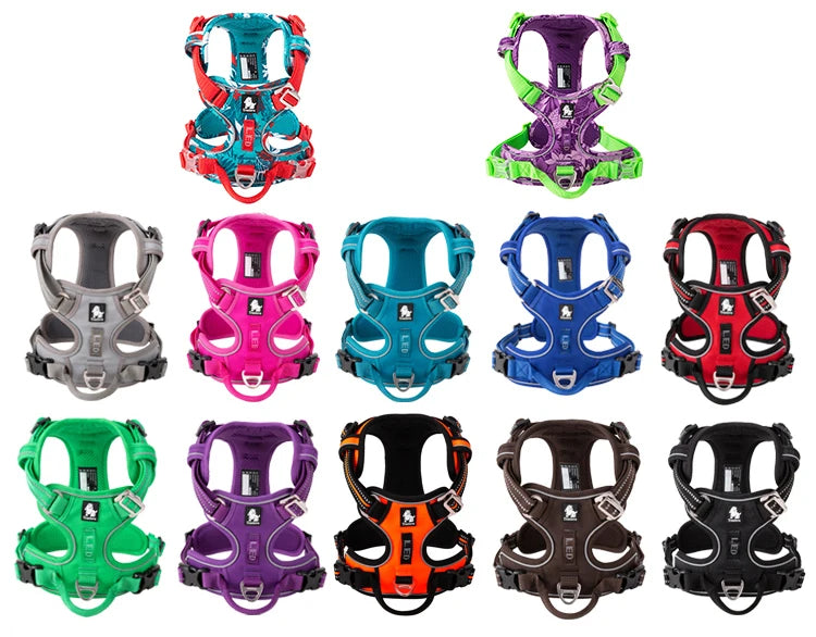 Truelove Pet Reflective Nylon Dog Harness No Pull Adjustable Dog Vest