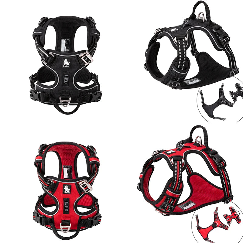 Truelove Pet Reflective Nylon Dog Harness No Pull Adjustable Dog Vest