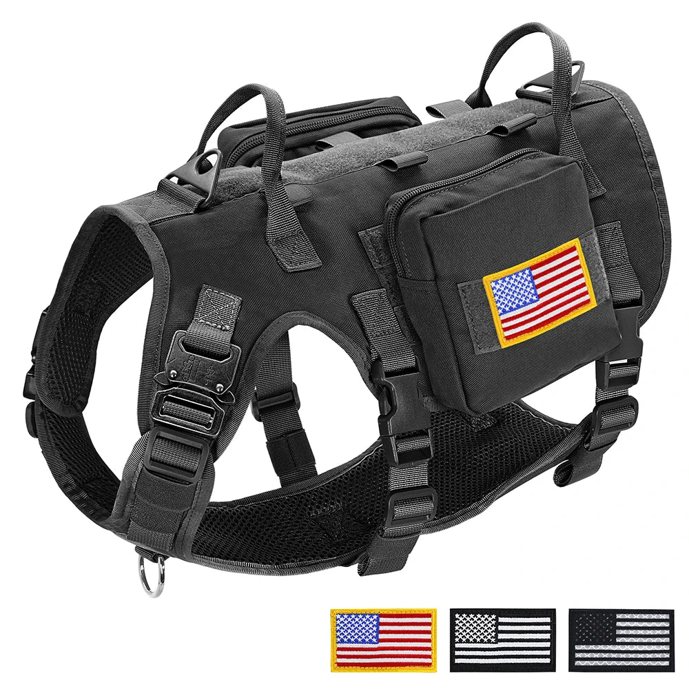 Durable Tactical Military Dog Harness Strong Nylon Pet Vest Working Dog