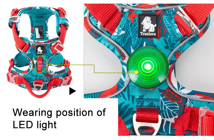 Truelove Pet Explosion-proof Dog Harness Camouflage Reflective Version