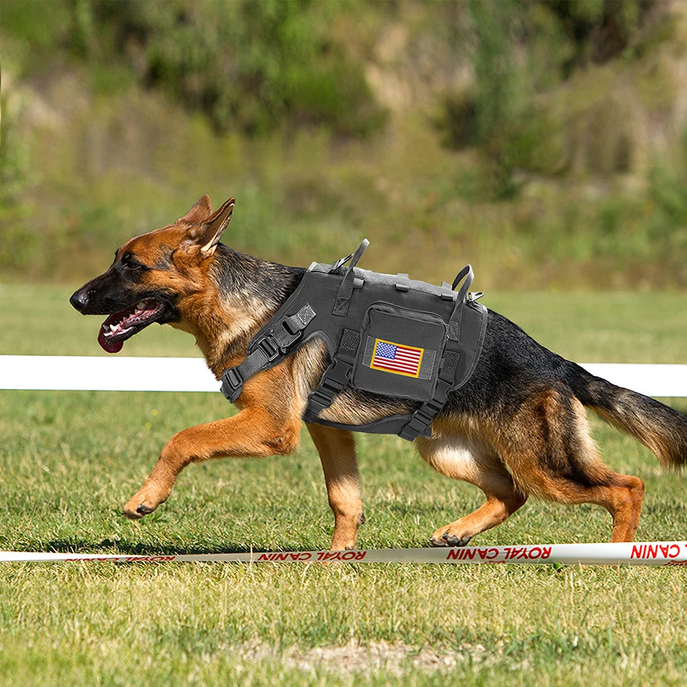 Durable Tactical Military Dog Harness Strong Nylon Pet Vest Working Dog