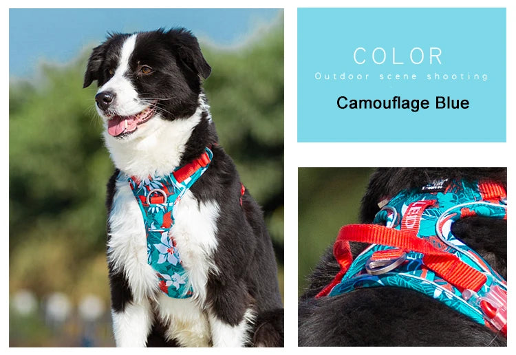 Truelove Pet Explosion-proof Dog Harness Camouflage Reflective Version