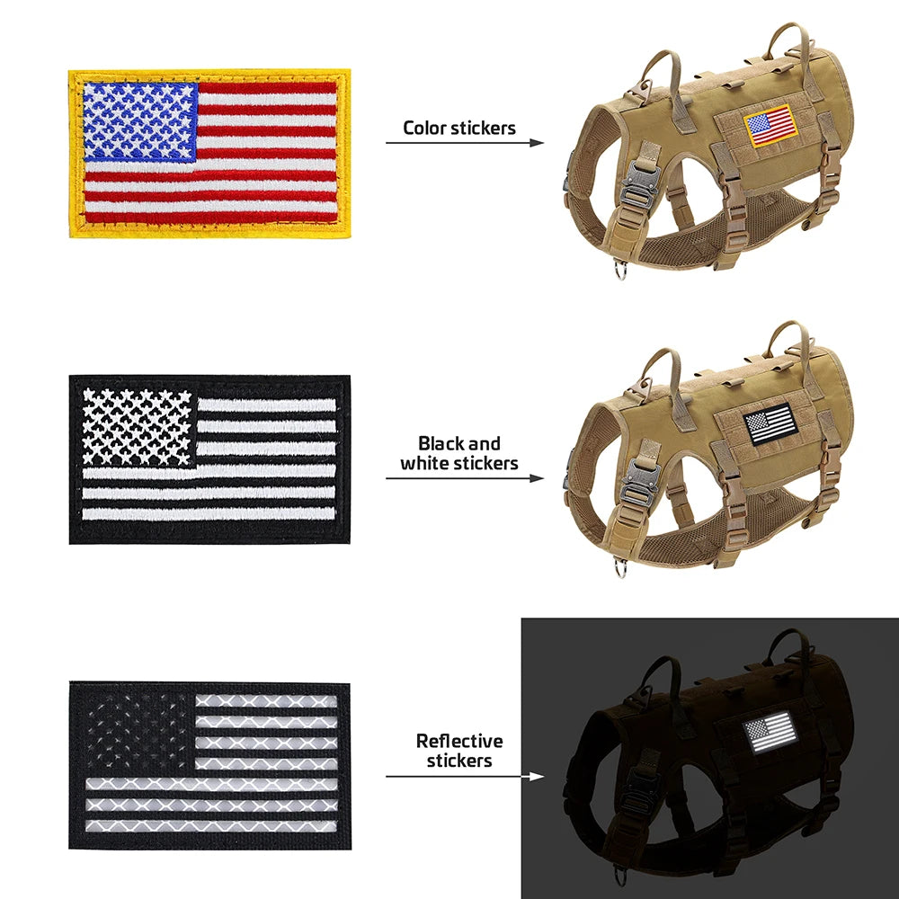 Durable Tactical Military Dog Harness Strong Nylon Pet Vest Working Dog