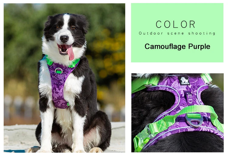 Truelove Pet Explosion-proof Dog Harness Camouflage Reflective Version