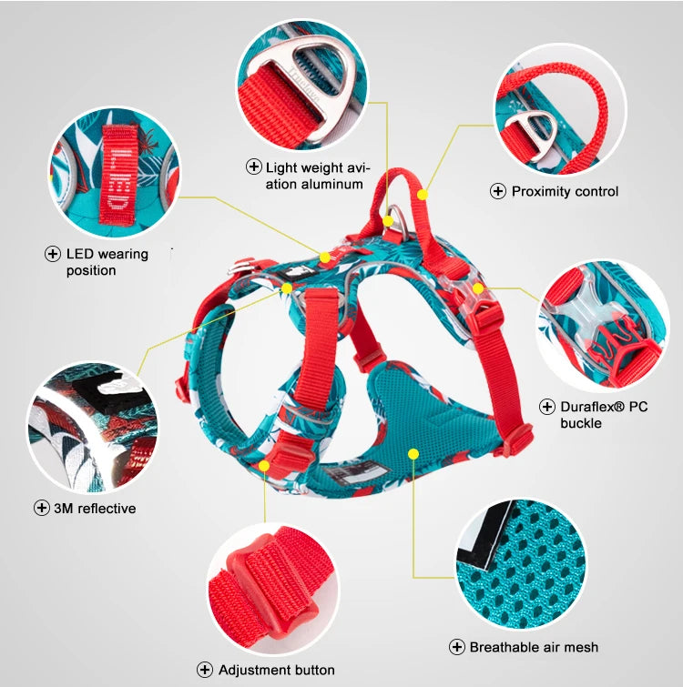 Truelove Pet Explosion-proof Dog Harness Camouflage Reflective Version