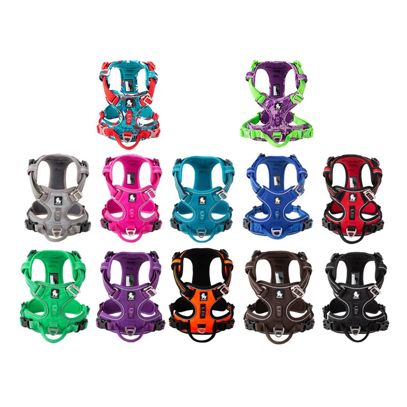 Truelove Pet Reflective Nylon Dog Harness No Pull Adjustable Dog Vest