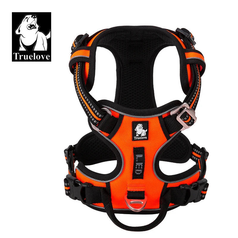 Truelove Pet Reflective Nylon Dog Harness No Pull Adjustable Dog Vest