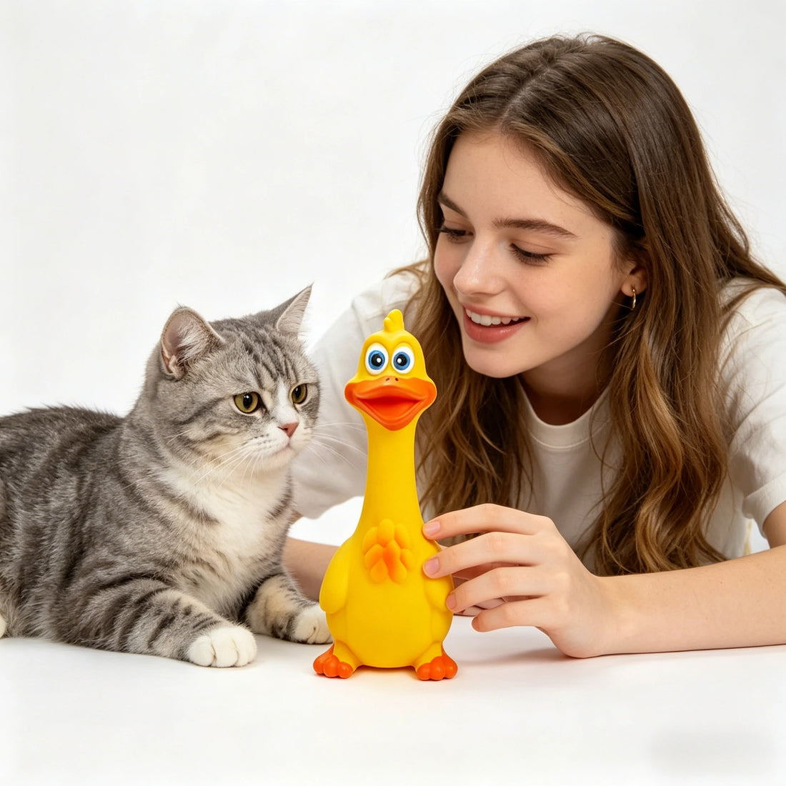 Rubber Chicken Squeaky Pet Dog Toys for Small,Medium or Large Pet Breeds