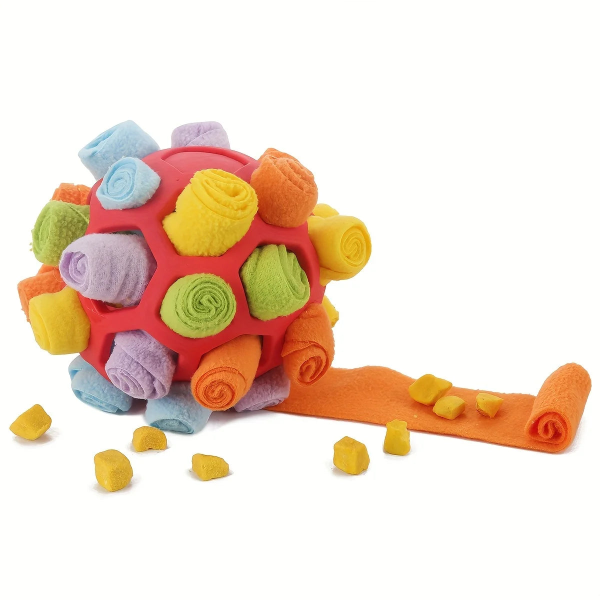 1pcs Interactive Dog Toy - Sniffing Ball for Hiding Treats - Rubber Puzzle Ball