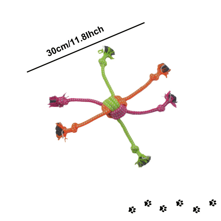 1pc Durable Bite Resistant Interactive Knot Toy for Chewable Rope Dog Toys
