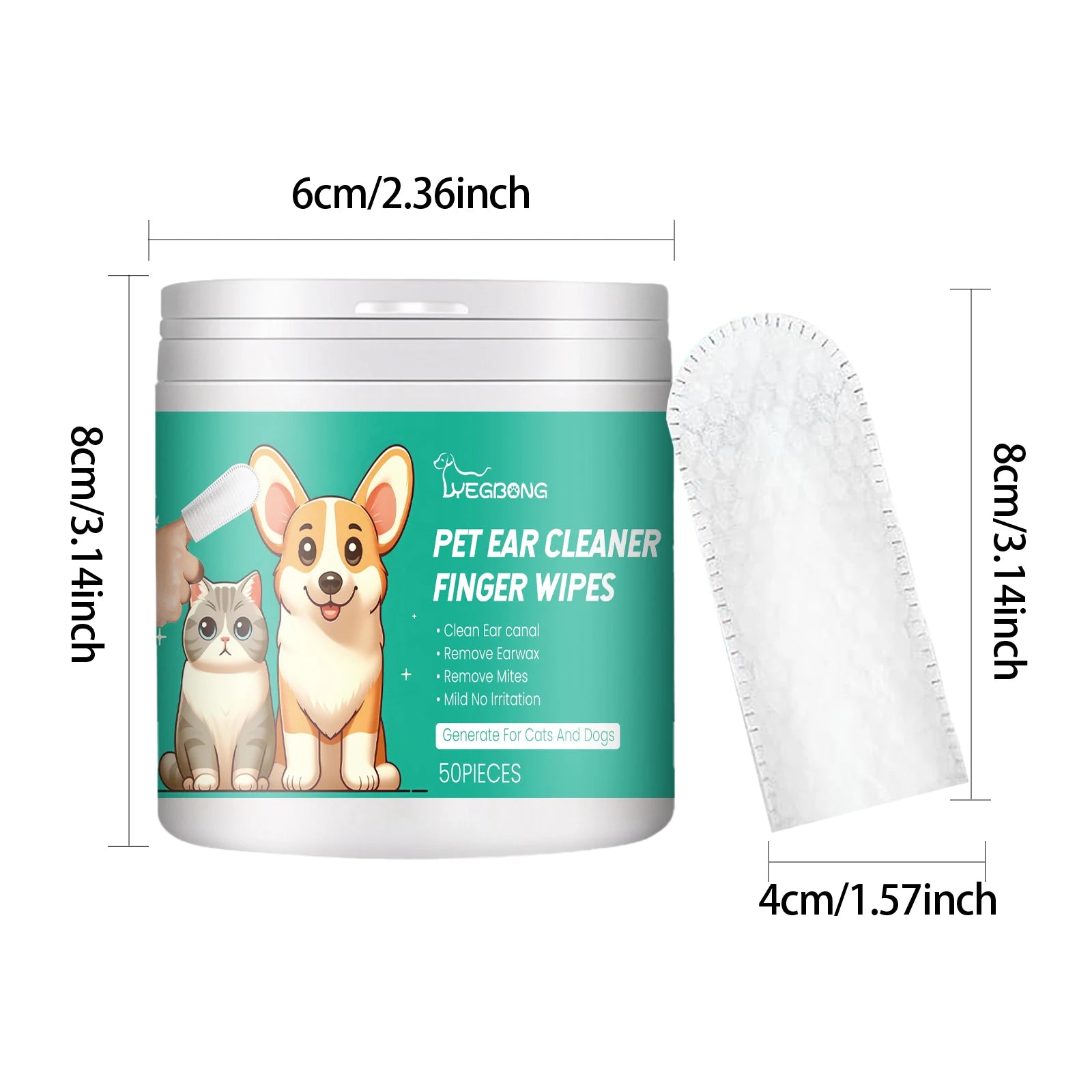 Pet Cleaning Wipes Gentle Cleaning Pet Ear Mites Ear Wax Eye Wax Paws