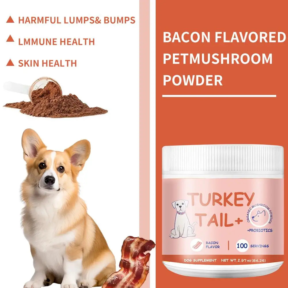 1/2/3PCS Bacon Taste Pet Mushroom Powder Natural High-Grade Dogs Daily