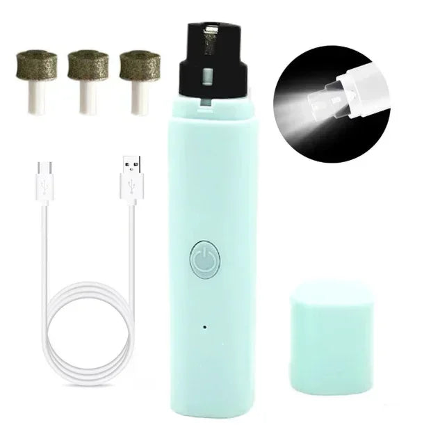 USB Rechargeable Pet Nail Grinder, Quiet Electric Dog Cat Nail Trimmer Clippers