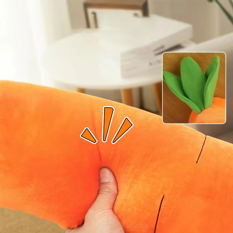 Dog Toy Pet Carrot Plush Toy Vegetable Chew Toy for Small Medium Large Dogs