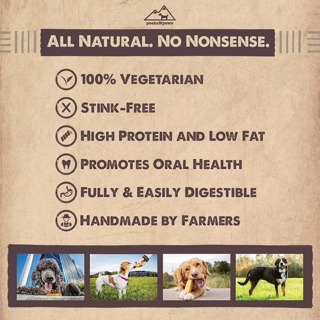Natural Himalayan Yak Cheese Dog Chews Grain Free, Lactose Free, Eco-Friendly