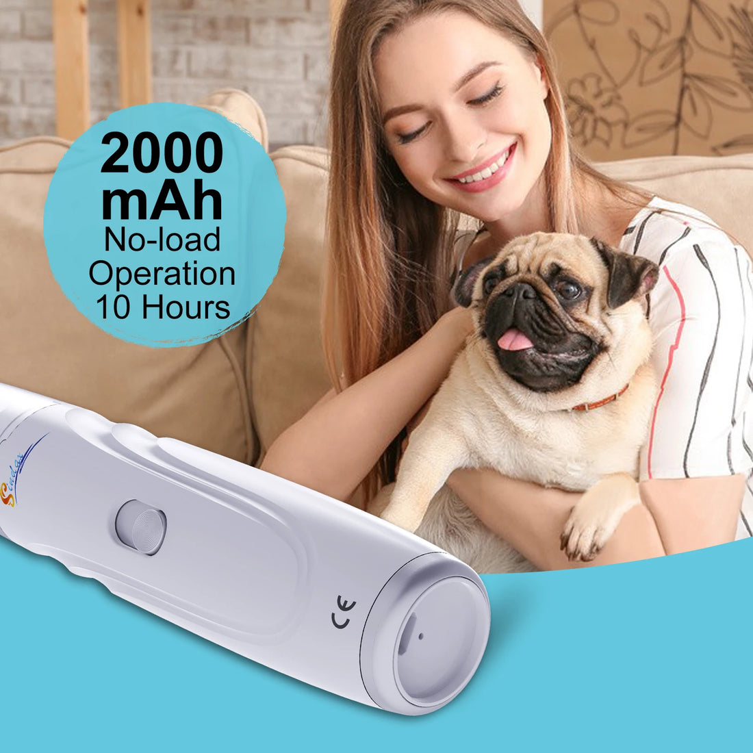 Dog Nail Grinder USB Rechargeable Electric Pet Paws Clipper Trimmer Dog
