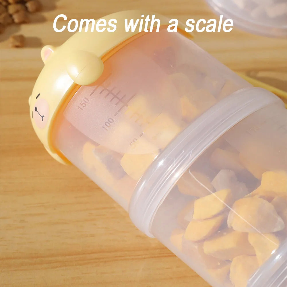 Small pet layered storage bin, household moisture-proof cat food, dog food