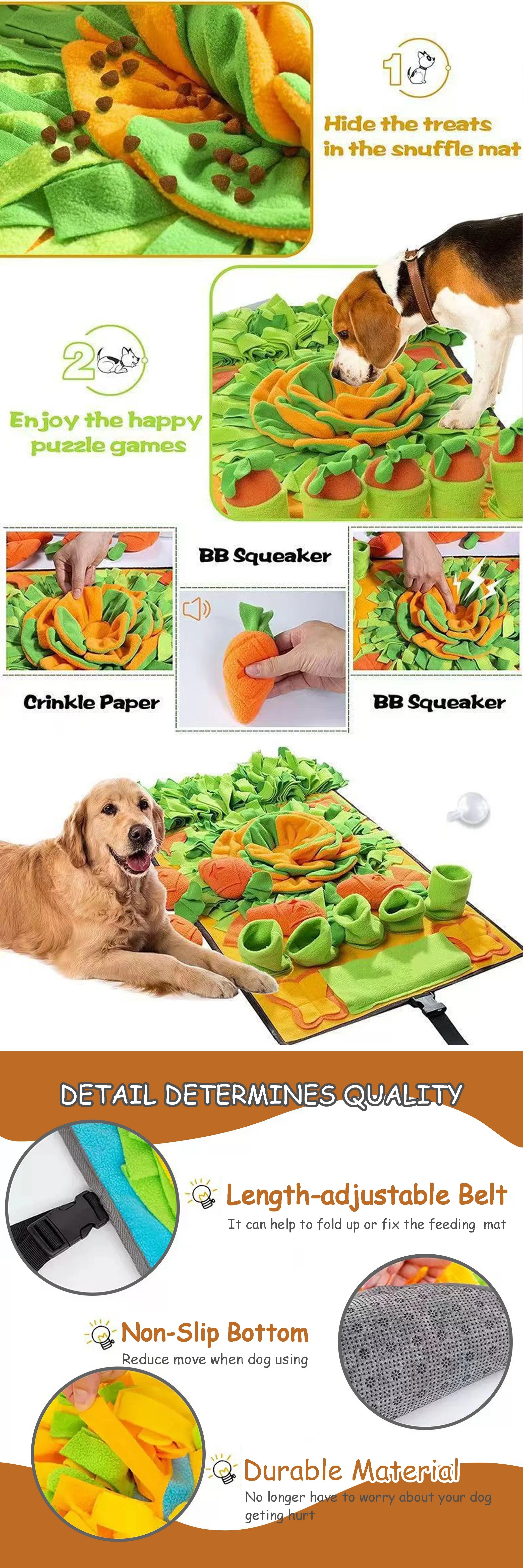 Pet Sniffing Mat Indoor Dog Walking Dog Cat Foraging Toy Dog Stress Relief Puzzle