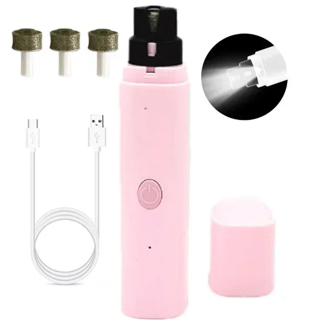 USB Rechargeable Pet Nail Grinder, Quiet Electric Dog Cat Nail Trimmer Clippers