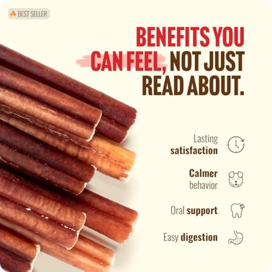 Odor Free Bully Sticks 4 Inch 25 Pack for Small and Medium Dogs - 100% Beef