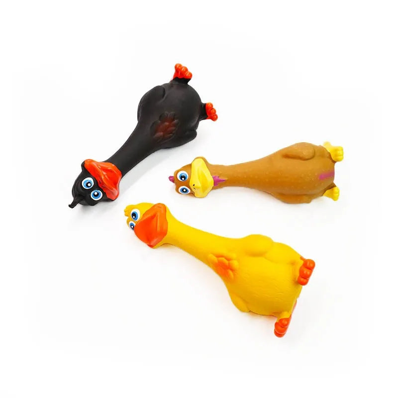 Rubber Chicken Squeaky Pet Dog Toys for Small,Medium or Large Pet Breeds