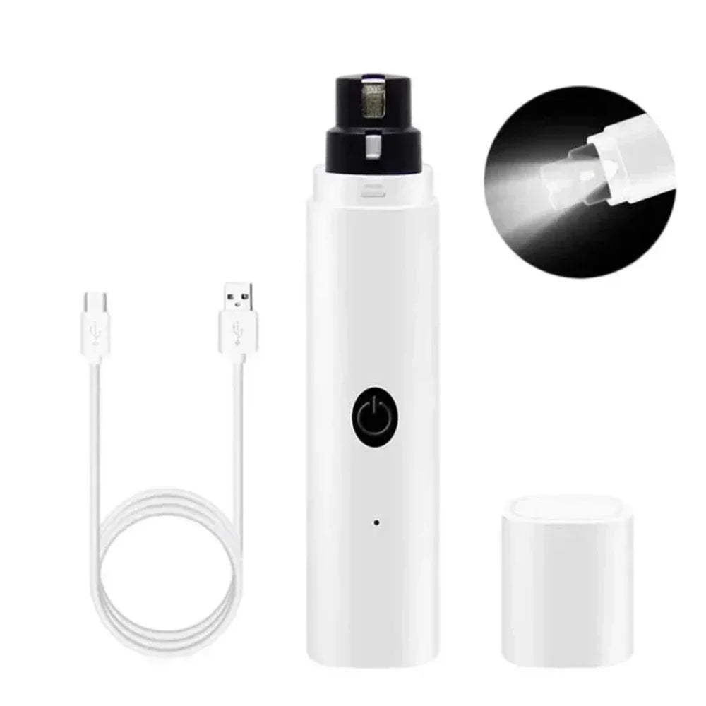 USB Rechargeable Pet Nail Grinder, Quiet Electric Dog Cat Nail Trimmer Clippers
