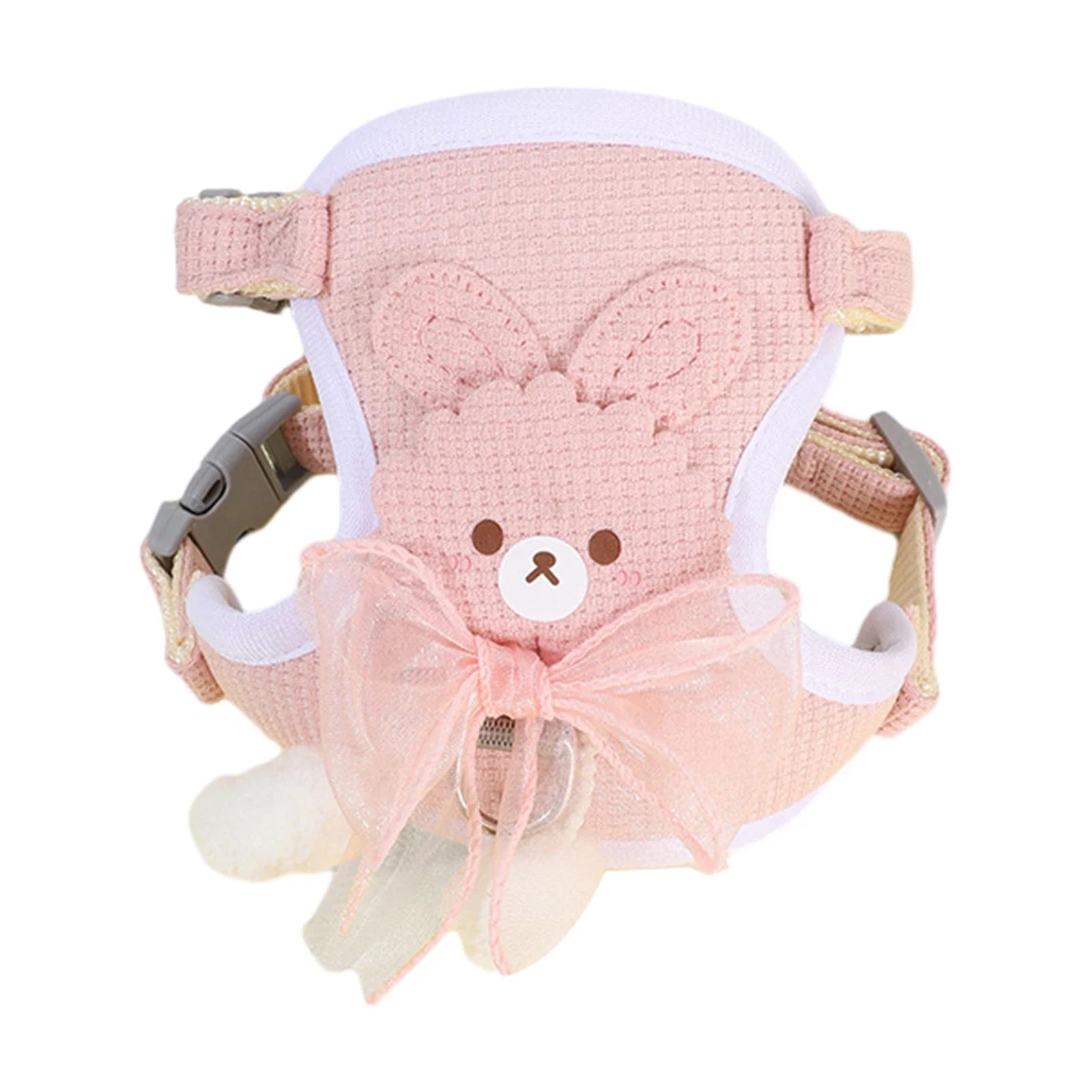 Cute Bow Pet Harness Undershirt Style Pet Leash Adjustable Leash Pets Harness
