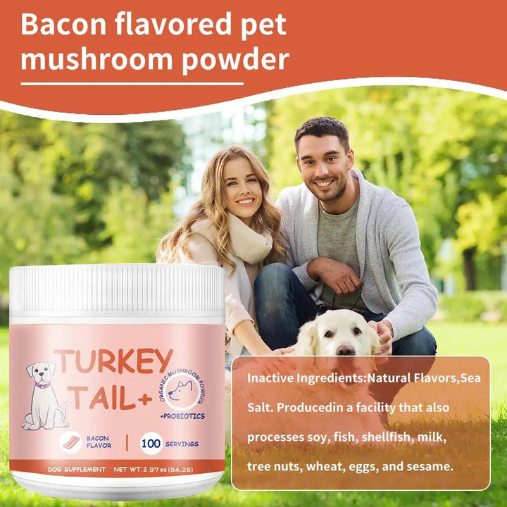 1/2/3PCS Bacon Taste Pet Mushroom Powder Natural High-Grade Dogs Daily