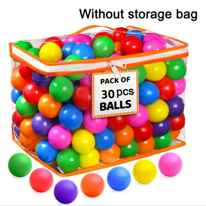 Dog Toys Balls with Storage Bag 7 Bright Colors Crush Proof Great Play Toys