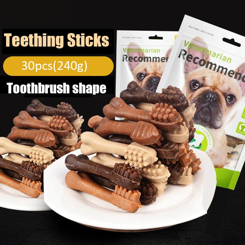 New Dog Bruxism Stick Toothbrush Bone Shape Fresh Natural Healthy Snacks