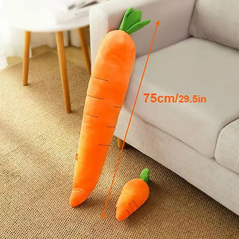 Dog Toy Pet Carrot Plush Toy Vegetable Chew Toy for Small Medium Large Dogs