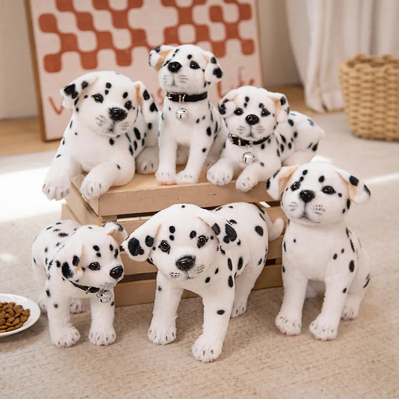 New Dalmatians Dog Plush Toy Cute Stuffed Realistic Beagle Spotted Puppy