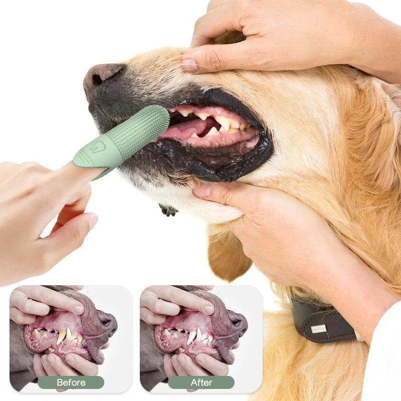 Pet Silicone Cleaning Nail Brush Finger Brush Cat Dog Pet Tooth Brush Dog