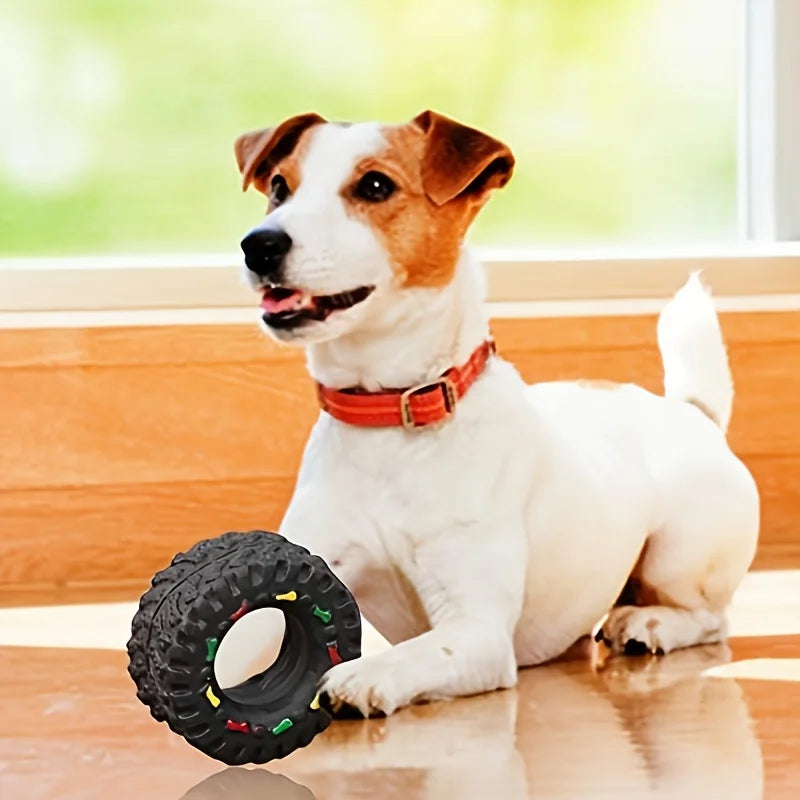 Puppy Teeth Training Toy Durable Dog Chew Wheel Interactive Sound Toy Chew