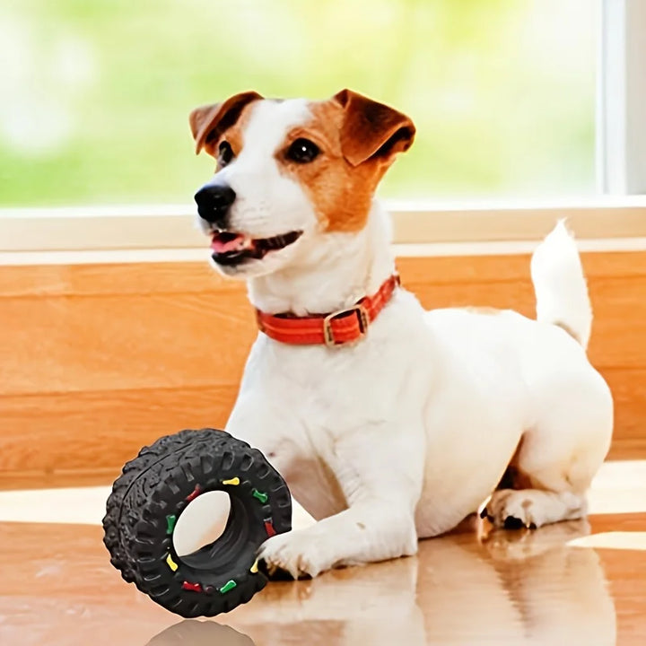 Puppy Teeth Training Toy Durable Dog Chew Wheel Interactive Sound Toy Chew