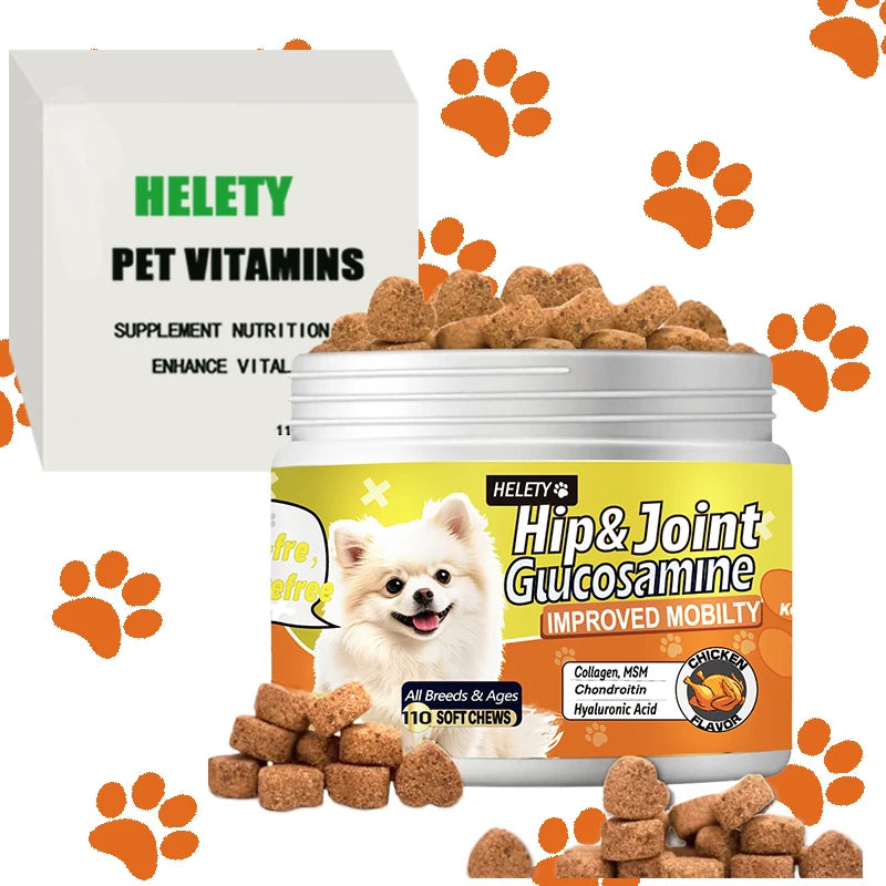 Dog Hip and Joint Supplement with Glucosamine, Chondroitin, Omega