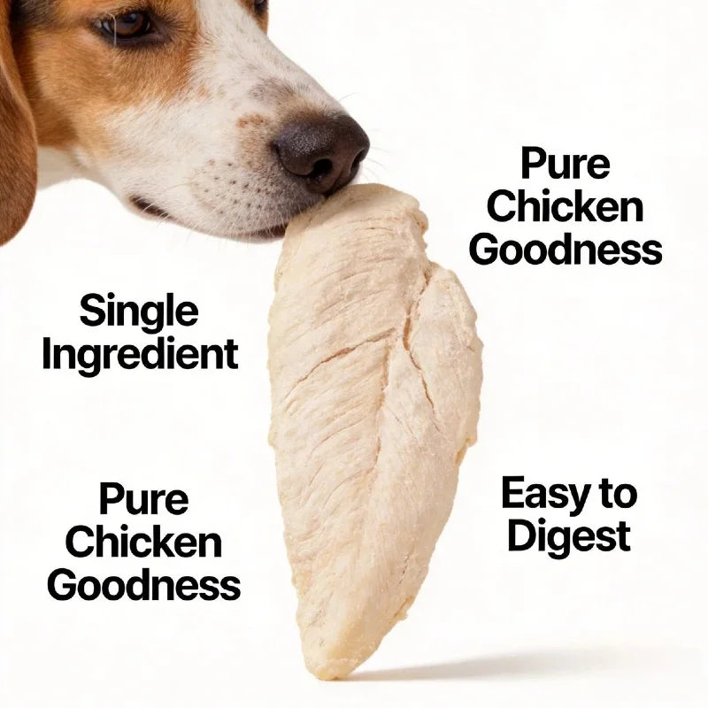 200g Freeze-Dried Chicken Breast Dog & Cat Snack, Nutritious & Yummy