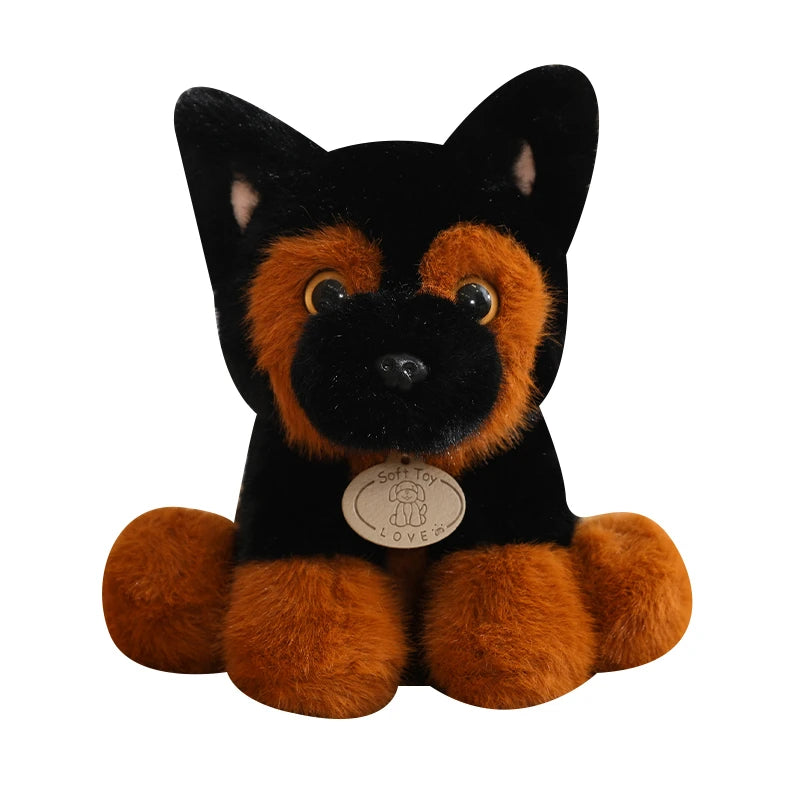 Cuddly Sitting Little Wolf Dog Plush Toys Soft Fluffy Husky Puppy Doll