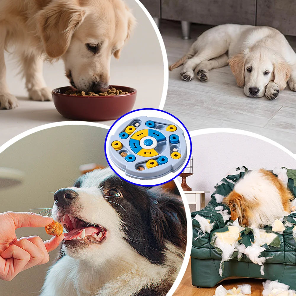 Dog Puzzle Toys Slow Feeder Training Iq Nonslip Bowl Dog Interactive Toy