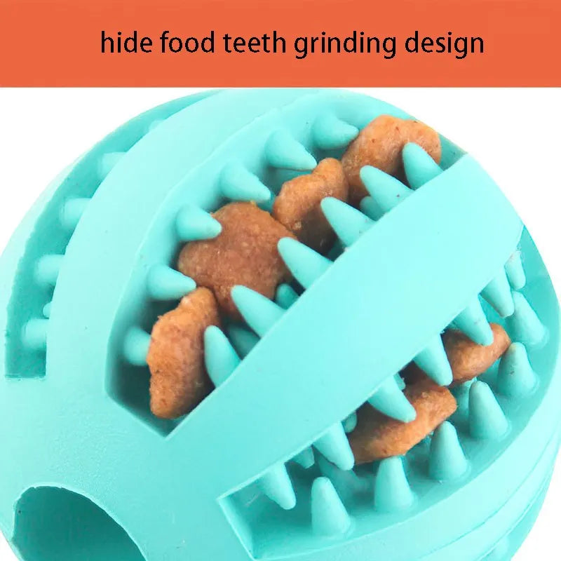 Rubber Pet Dog Toys Dog Chew Toys Tooth Cleaning Treat Ball Extra-tough Ball