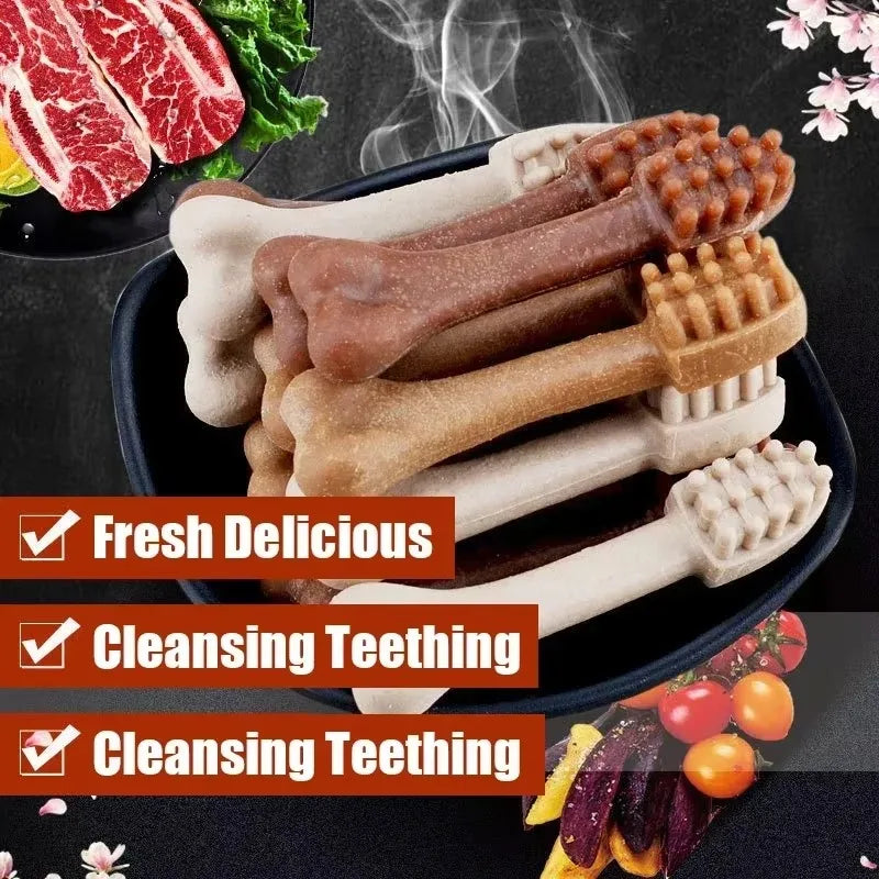New Dog Bruxism Stick Toothbrush Bone Shape Fresh Natural Healthy Snacks