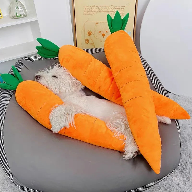 Dog Toy Pet Carrot Plush Toy Vegetable Chew Toy for Small Medium Large Dogs