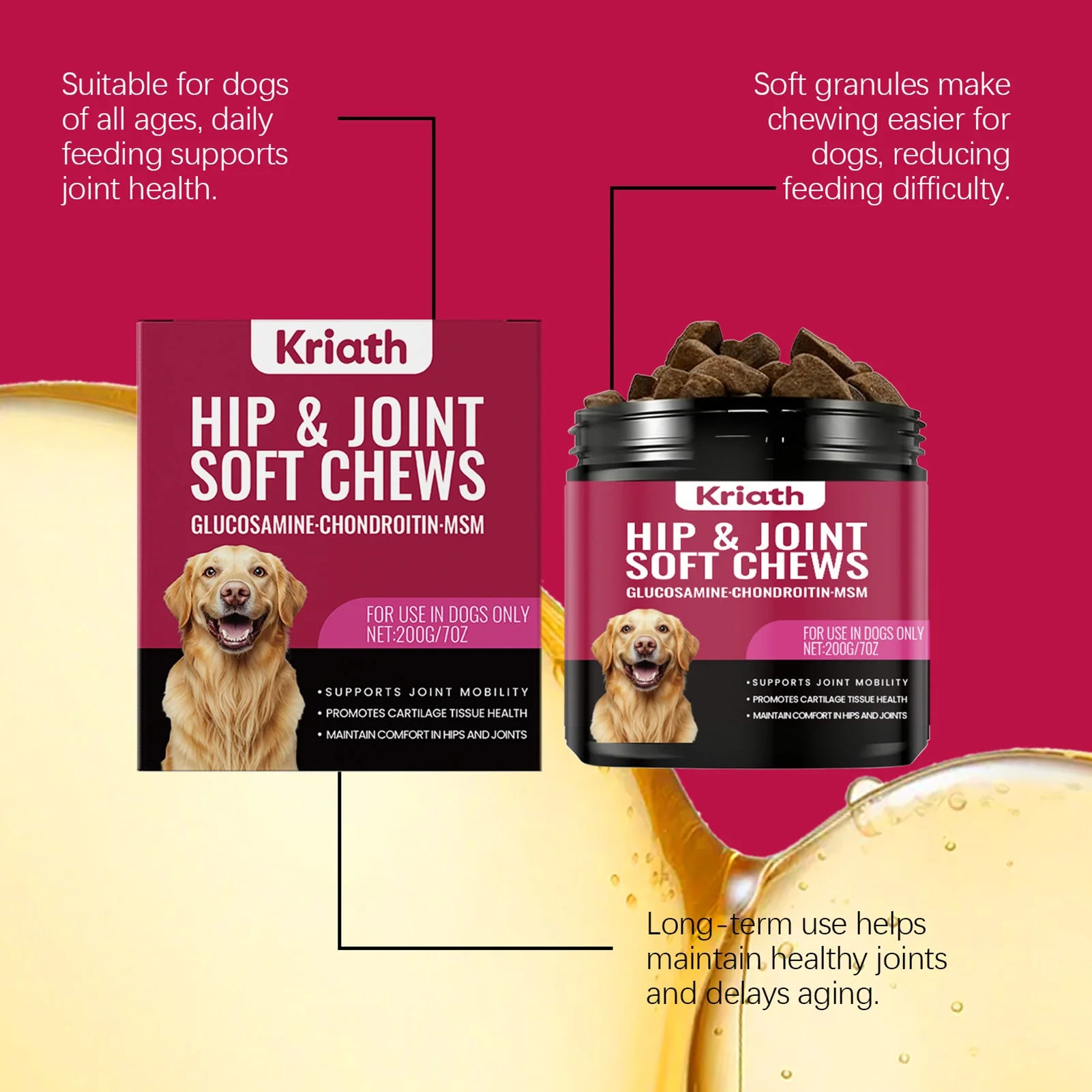 200g Joint Health Supplement For Dogs Relieves Joint Discomfort Supplement