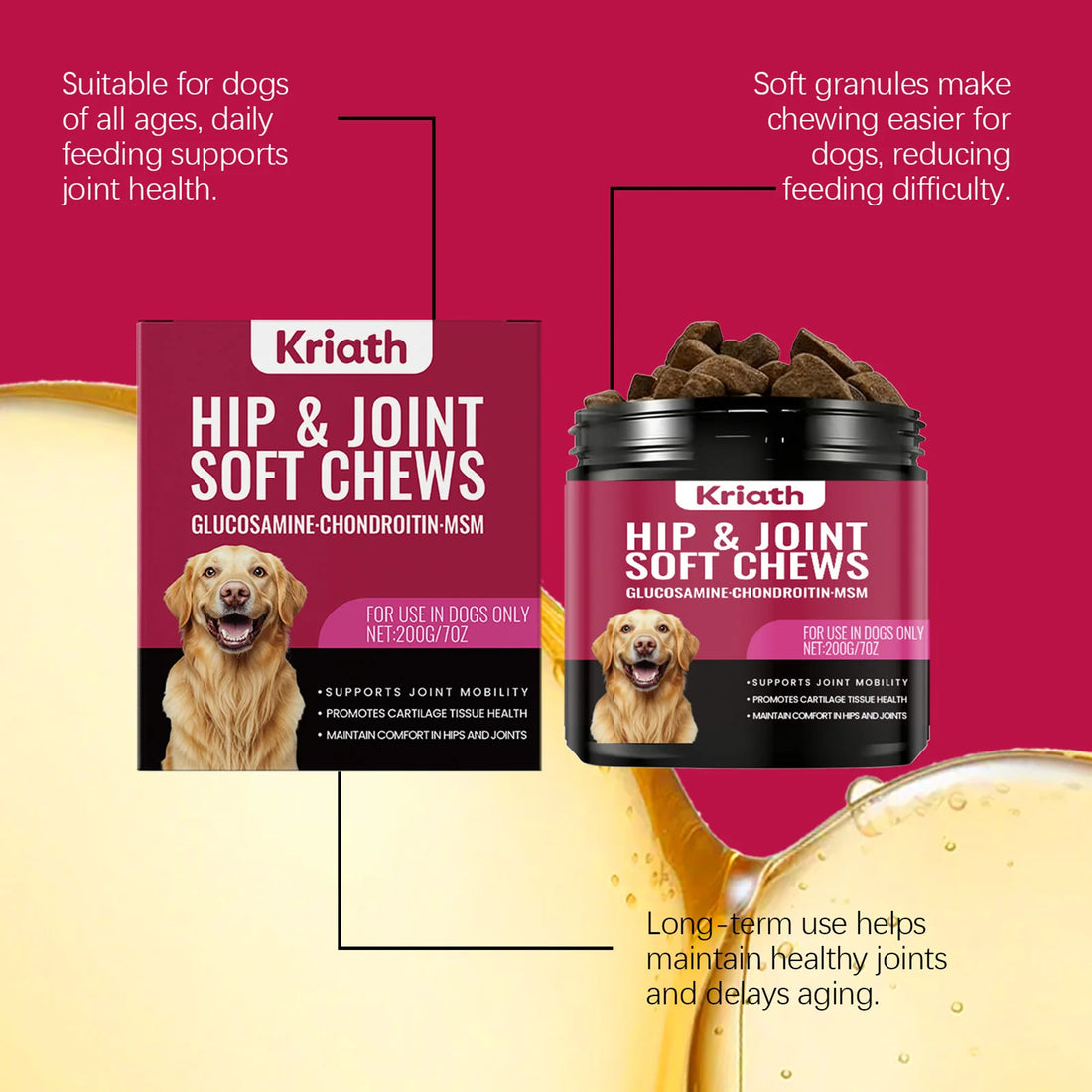 200g Joint Health Supplement For Dogs Relieves Joint Discomfort Supplement