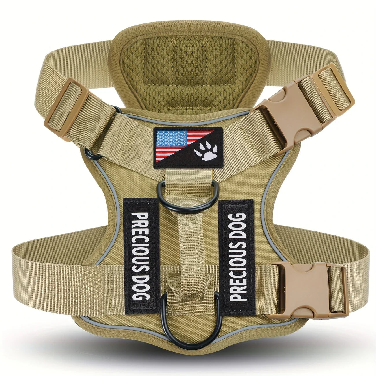 Anti-Pull Tactical Dog Harness with Night Reflective Strips Heavy-Duty Military Dog