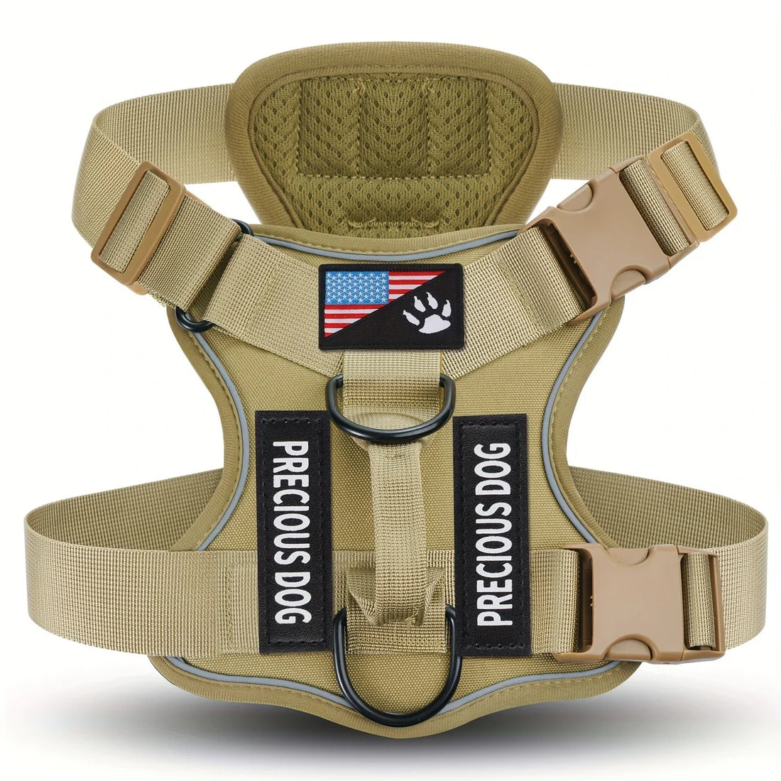 Anti-Pull Tactical Dog Harness with Night Reflective Strips Heavy-Duty Military Dog